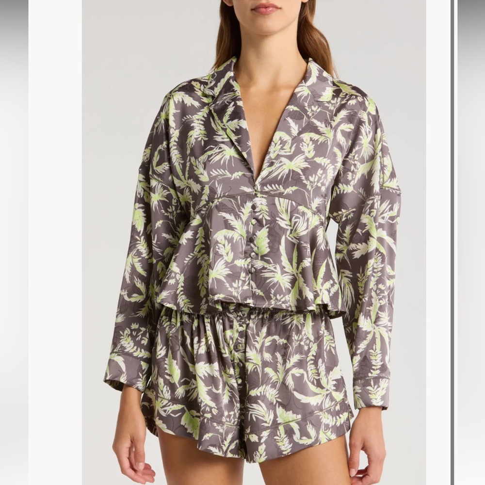 Free People Beauty Sleep Short Pajamas 2 piece